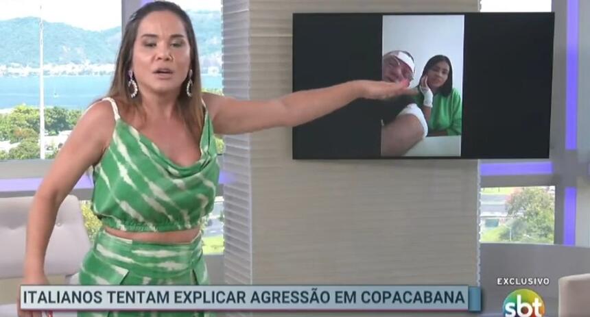 Isabele Benito discutiu ao vivo com entrevistado no SBT nesta quinta-feira (23)