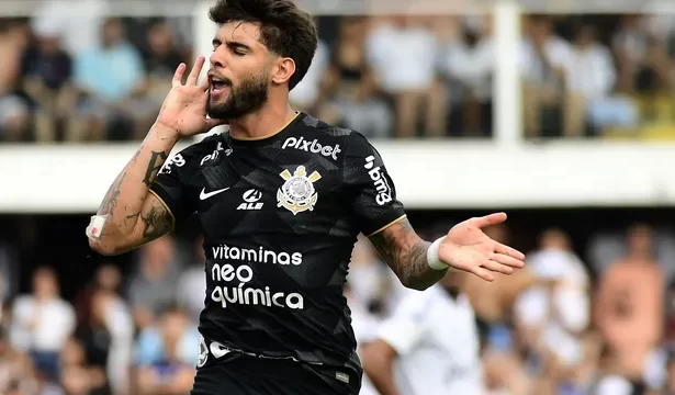 Yuri Alberto em Santos x Corinthians. Jogo foi líder de audiência na Record TV