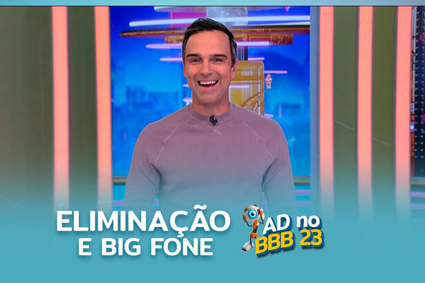 Tadeu Schmidt no cenário do BBB 23