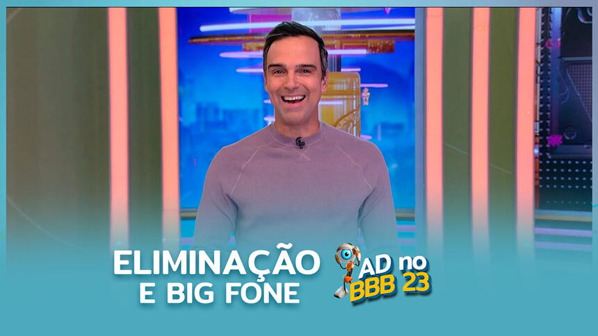 Tadeu Schmidt no cenário do BBB 23