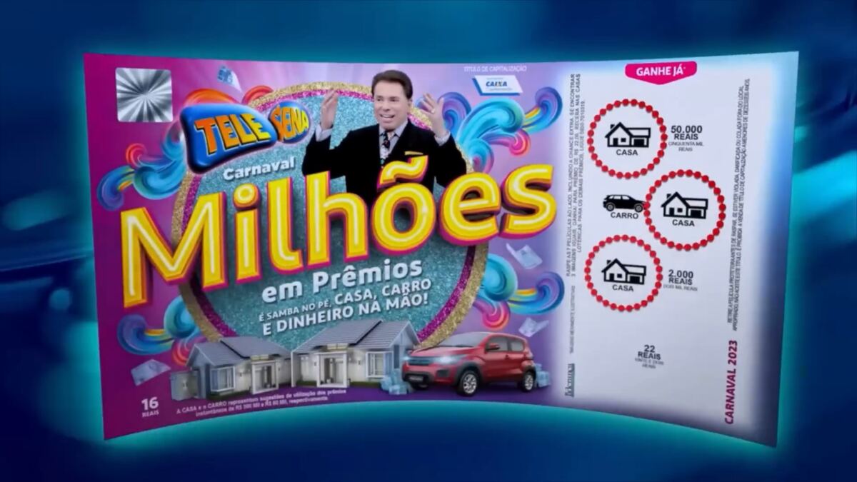Folheto da Tele Sena de Carnaval 2023