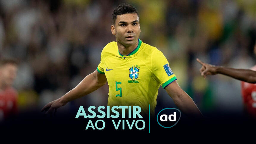 Casemiro na arte de onde assistir ao jogo Marrocos x Brasil, nos amistosos da Seleção Brasileira