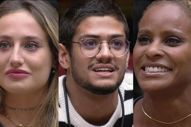 Bruna Griphao, Gabriel Santana e Aline Wirley pedindo votos no 11º Paredão do BBB 23