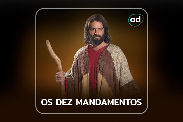 Arte gráfica do resumo diário da novela Os Dez Mandamentos