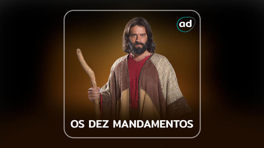 Arte gráfica do resumo diário da novela Os Dez Mandamentos