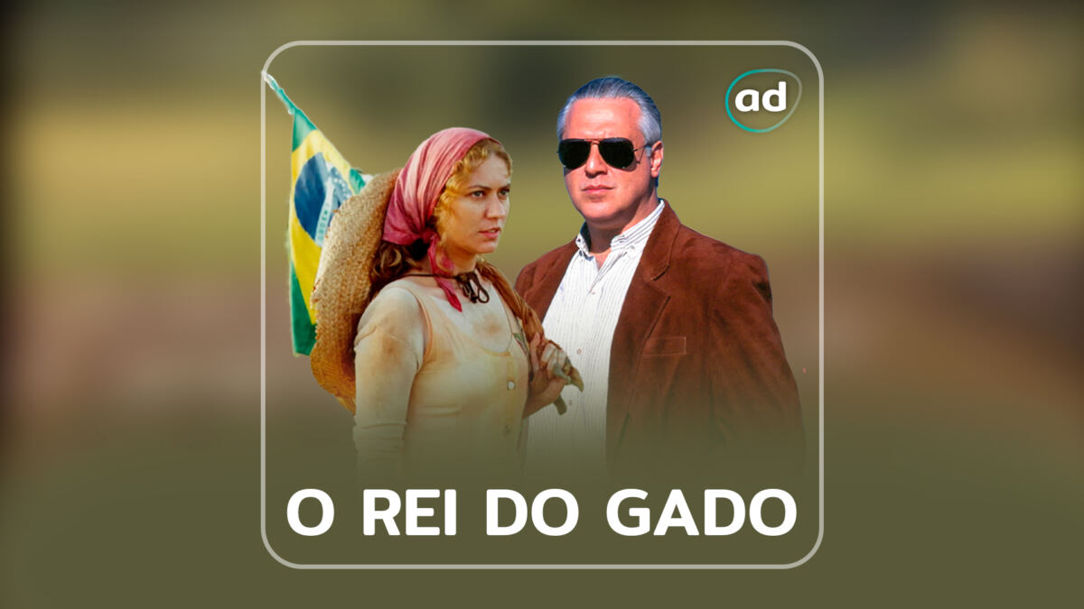 Arte de divulgação do resumo semanal de O Rei do Gado, no Vale A Pena Ver de Novo
