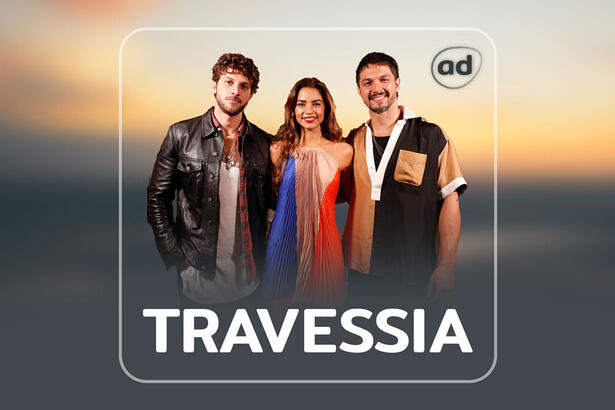 Arte do resumo semanal da novela Travessia