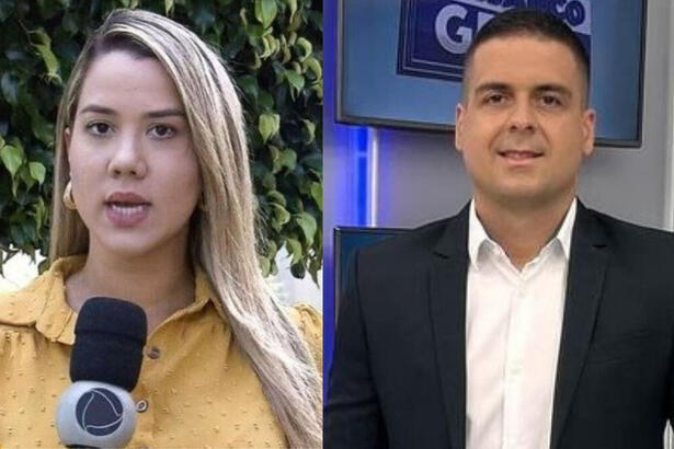 Repórteres Daniela Mazzei e Marcelo Castro, da Record TV Itapoan, em uma montagem