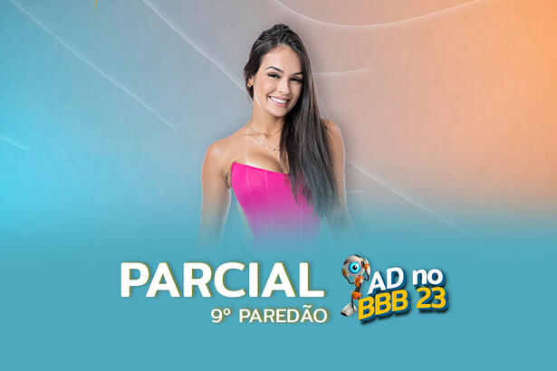 Larissa na arte de parcial do nono paredão do BBB 23