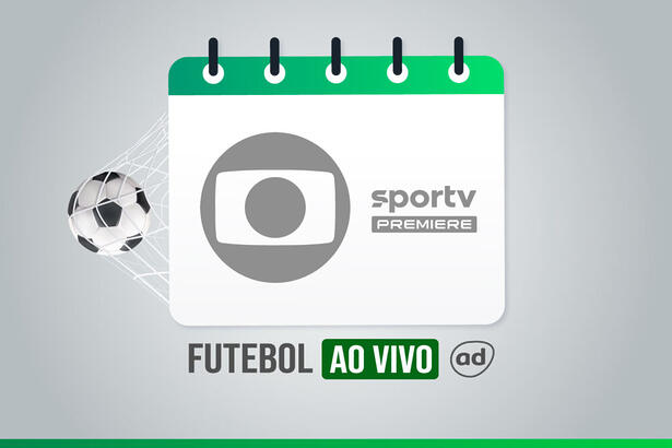 Arte da programação de futebol ao vivo dos canais Globo