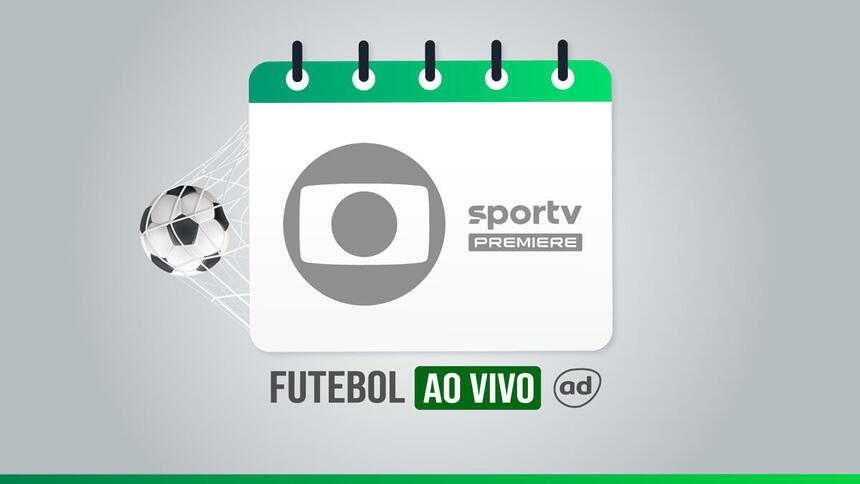 Arte da programação de futebol ao vivo dos canais Globo