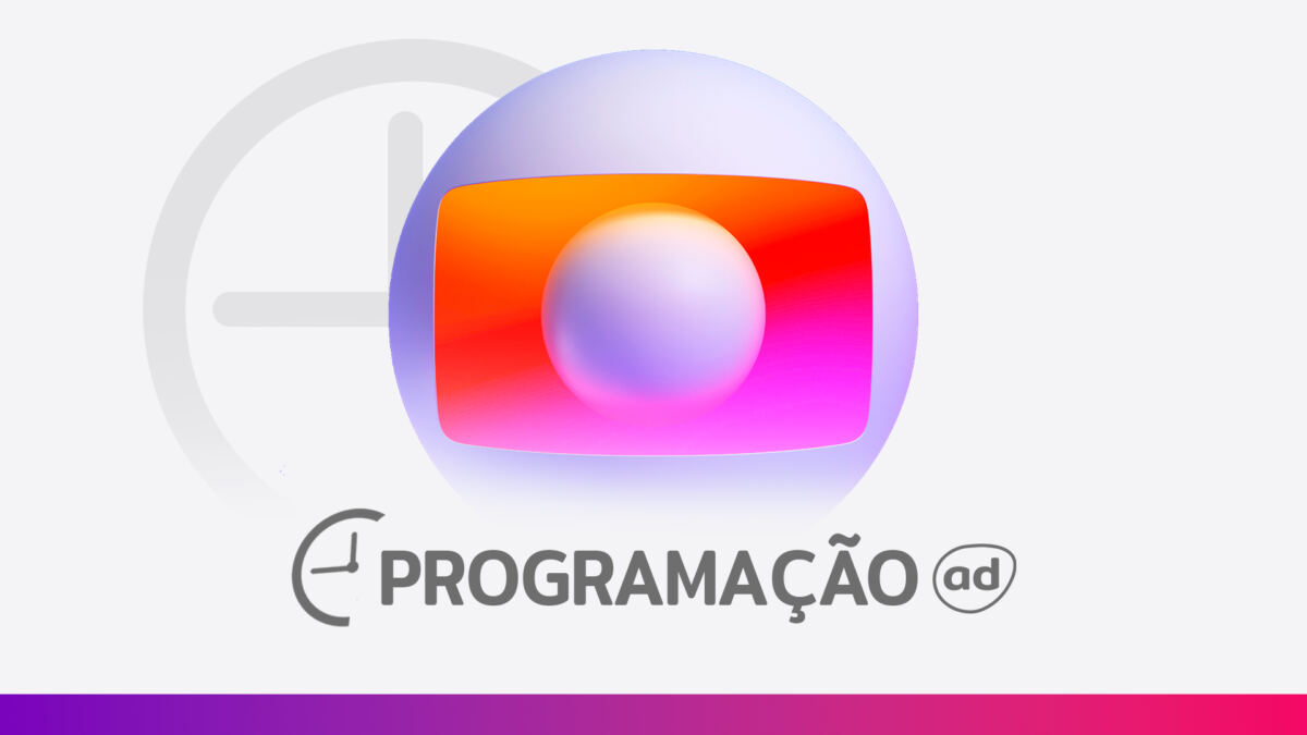 Arte de divulgação da programação da TV Globo