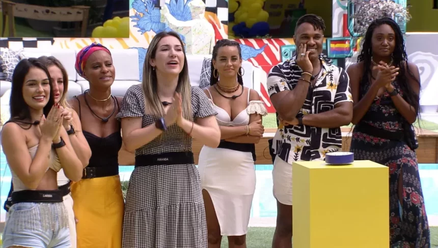 Amanda Larissa Bruna Aline Fred Domitila Cezar Marvila Ricardo Sarah emocionados com dinâmica do BBB 23