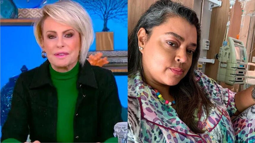 Montagem de Ana Maria Braga (no Mais Você) e Preta Gil