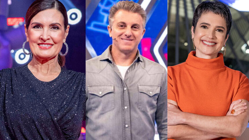 Monatgem de Fátima Bernardes, Luciano Huck e Sandra Annenberg