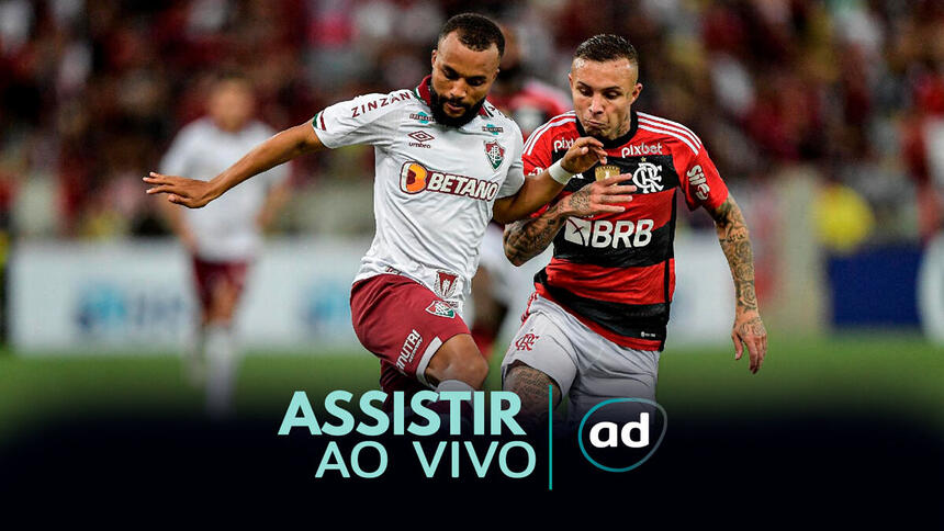 Arte de onde assistir ao jogo Flamengo x Fluminense, pela final do Campeonato Carioca