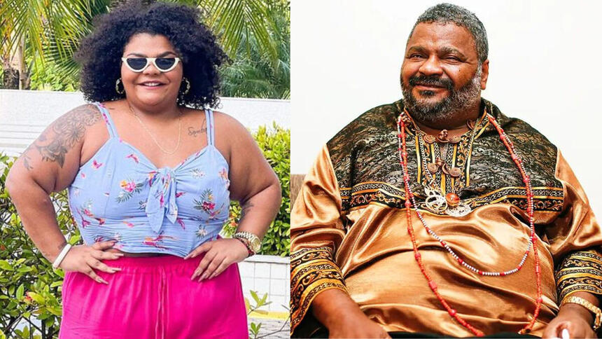 Flora Cruz e Arlindo Cruz em uma montagem