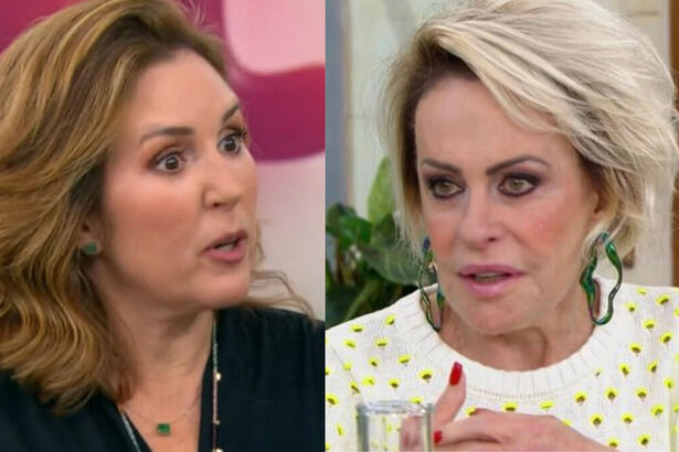 Renata Capucci e Ana Maria Braga em montagem no Mais Você