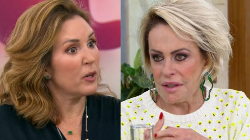 Renata Capucci e Ana Maria Braga em montagem no Mais Você