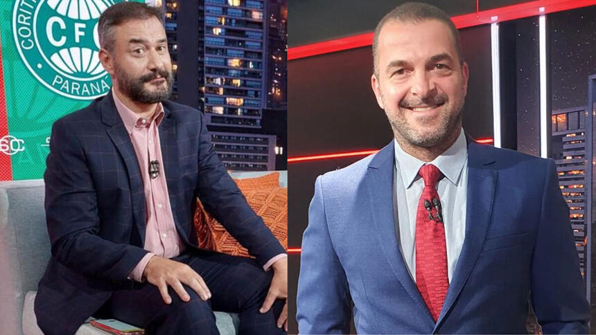 Montagem de Rodrigo Bueno e Zé Elias, em trecho de participações em programas da ESPN