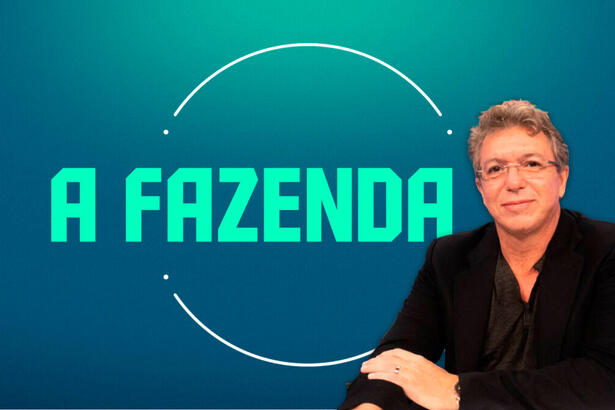 Montagem com o logo de A fazenda e boninho