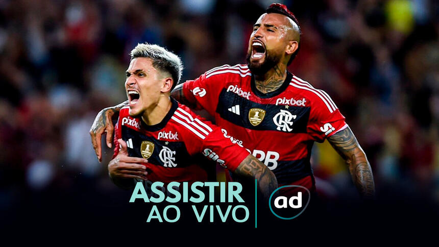 Arte de onde assistir ao jogo Aucas x Flamengo, pela Libertadores