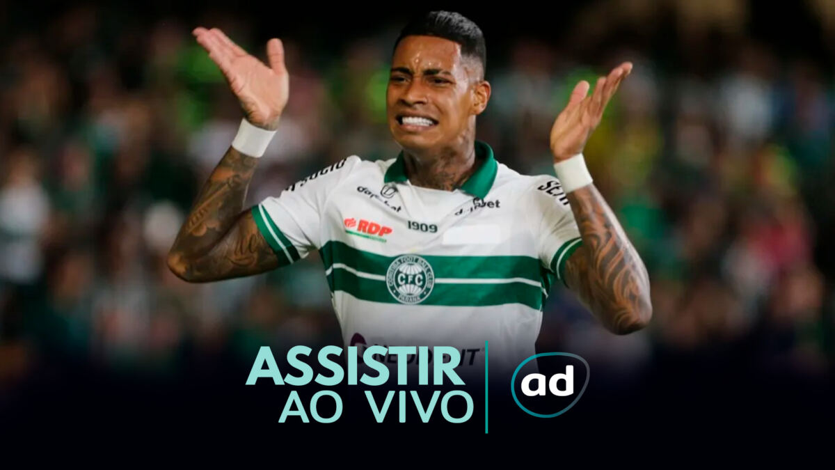 Arte de onde assistir ao jogo Coritiba x São Paulo, pelo Brasileirão 2023