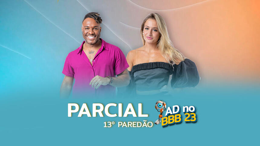 Fred Nicácio e Bruna Griphao na arte de parcial do 13ºparedão