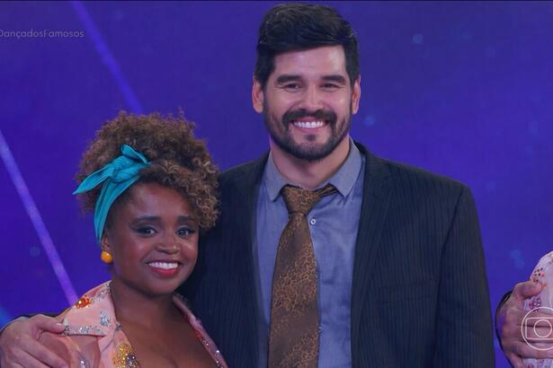 Daiana dos Santos e seu coreógrafo da Dança dos Famosos