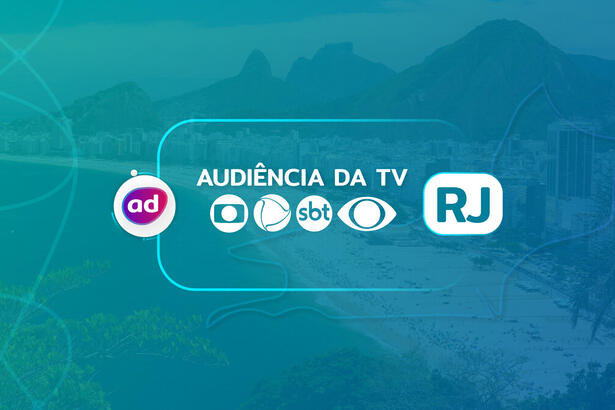 Arte de divulgação da audiência dos dados consolidados de audiência da TV do Rio de Janeiro