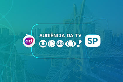 Arte gráfica dos consolidados de audiência da TV Globo, Record TV, SBT, Band e RedeTV em São Paulo
