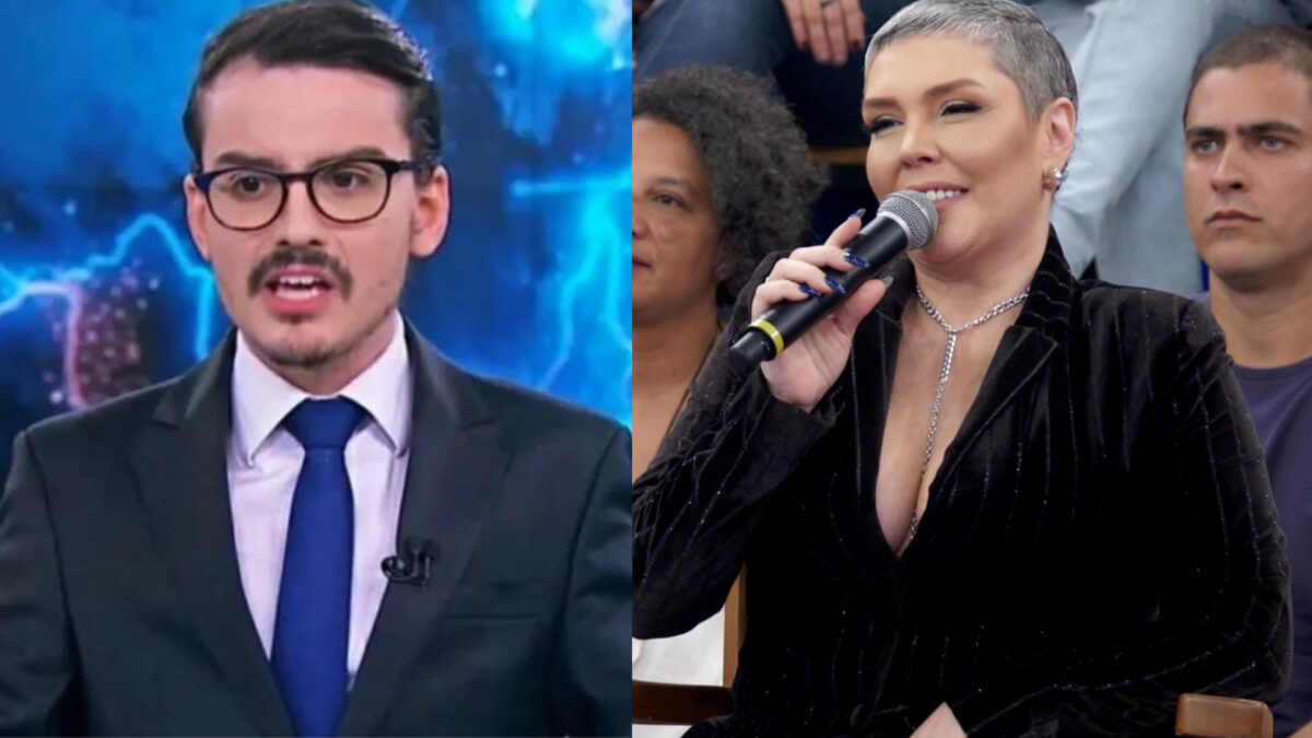 Dudu Camargo e Simony em uma montagem