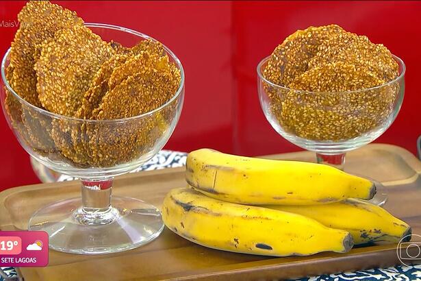 Receita da Ana Maria Braga, Biscoito de Gergelim pronto no Mais Você