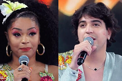 Juliana Alves e Nattan em participação na Dança dos Famosos no Domingão