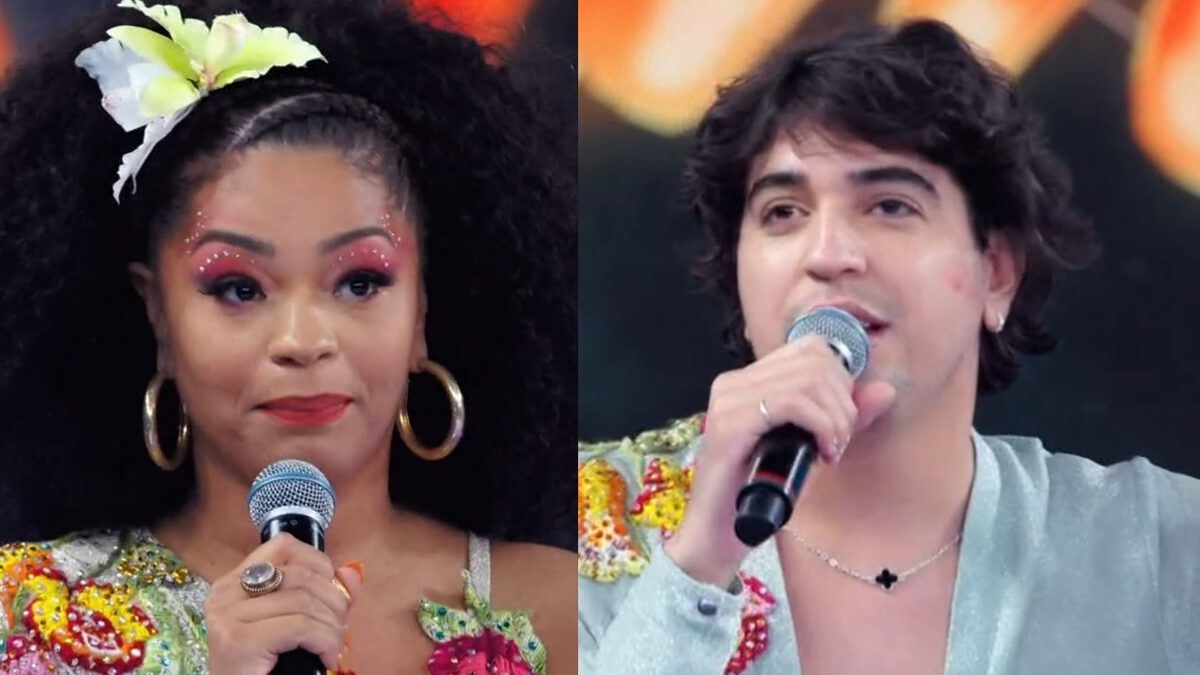 Juliana Alves e Nattan em participação na Dança dos Famosos no Domingão