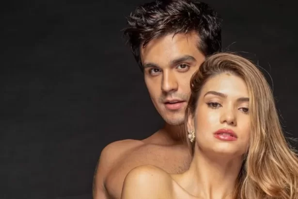 Luan Santana com a então noiva, Izabela Cunha