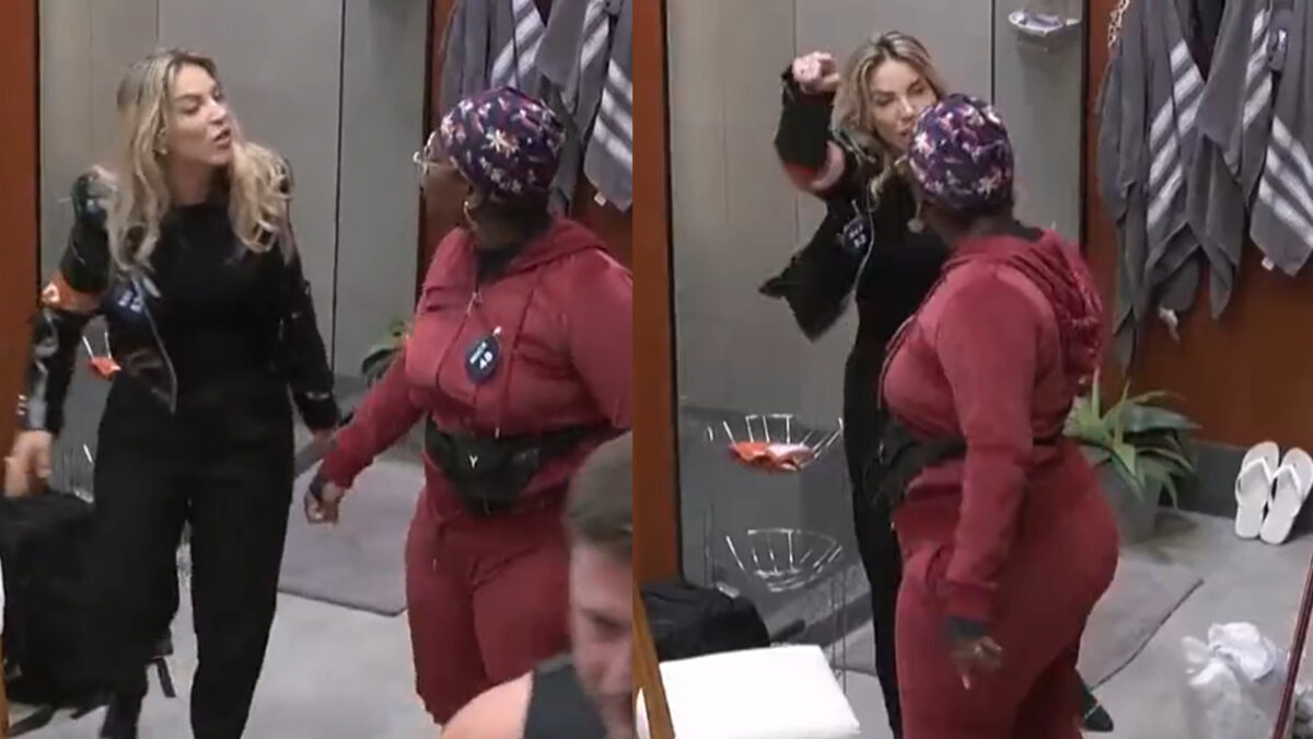 Rayana e Niick discutindo na Casa Laranja de A Grande Conquista