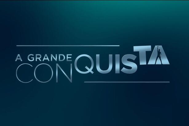 Logo do A Grande Conquista, exibido ao fim da abertura do programa