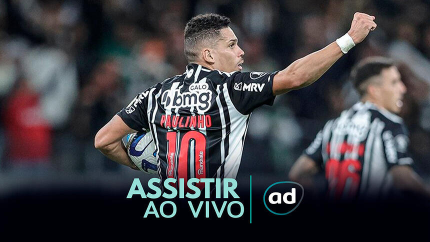 Arte onde assistir ao jogo Atlético/MG x Palmeiras, pelo Brasileirão