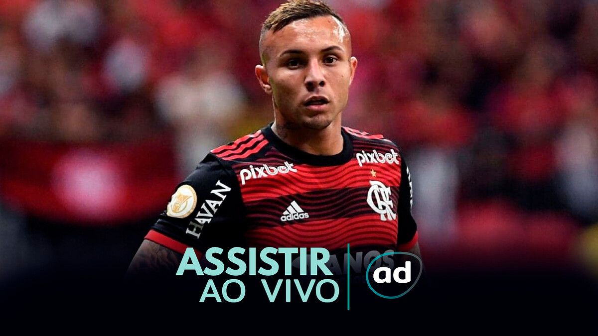 Arte onde assistir ao jogo Flamengo x Cruzeiro, pelo Brasileirão