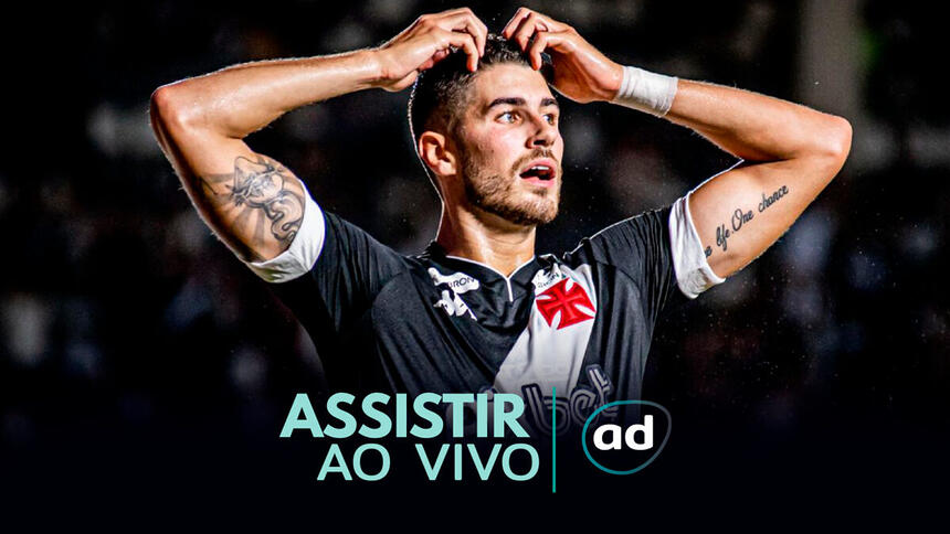 Arte onde assistir ao jogo Vasco x Santos, pelo Brasileirão