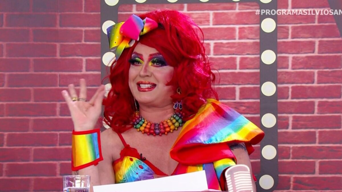 Dicesar montado de Drag queen no Programa Silvio Santos
