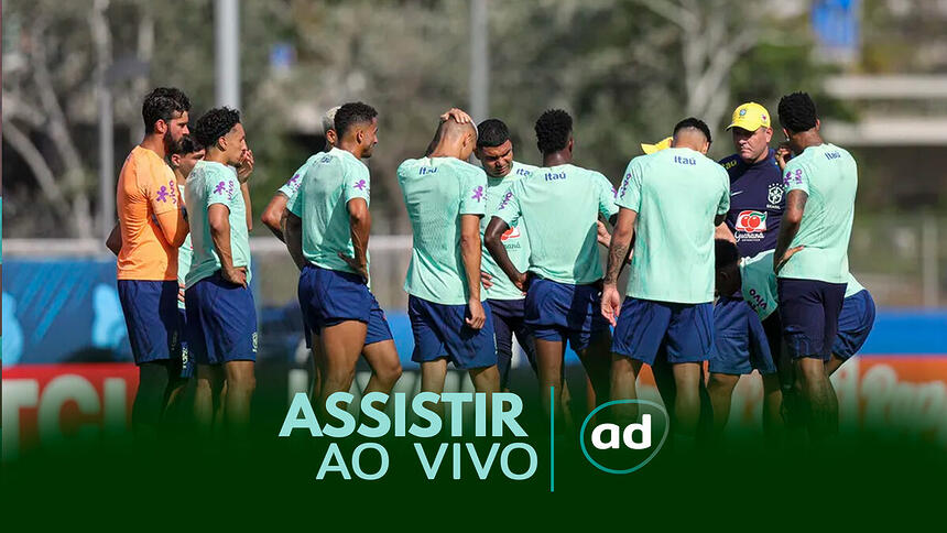 Seleção brasileira treinando para amistoso Brasil x Guiné