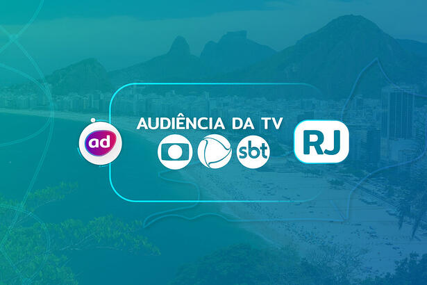 Arte de divulgação da audiência dos dados consolidados de audiência da TV do Rio de Janeiro