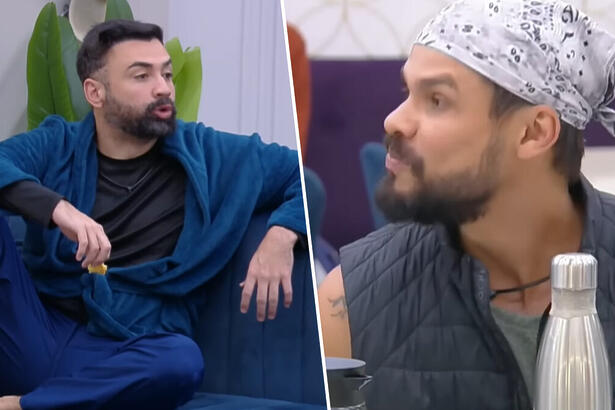 Bruno Tálamo e Alexandre Suita em trechos da discussão no A Grande Conquista