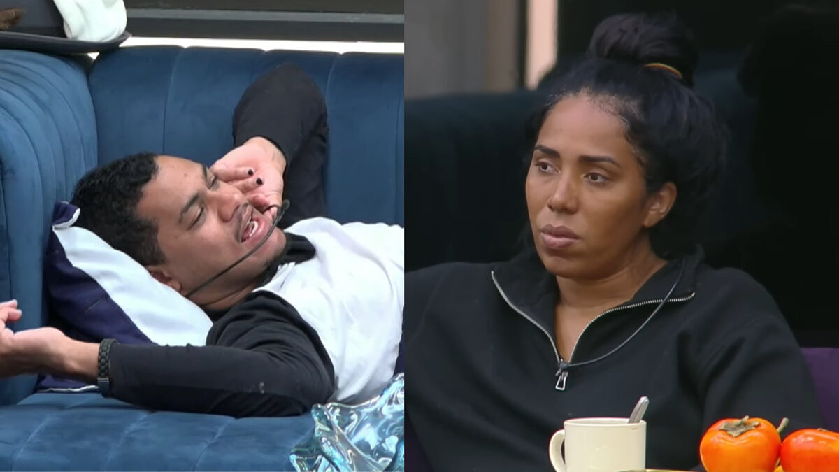 Gabriel Roza e Janielle Nogueira em uma montagem