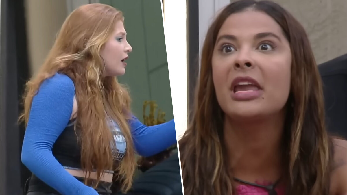 Giulia Garcia e Gyselle Soares em trecho de barraco no A Grande Conquista