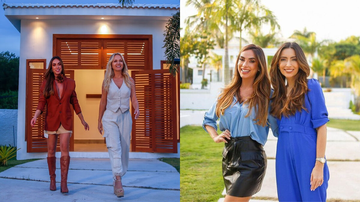 Nicole Bahls ao lado de Eliana no SBT e no Domingo Espetacular com Paloma Poeta mostrando sua Mansão