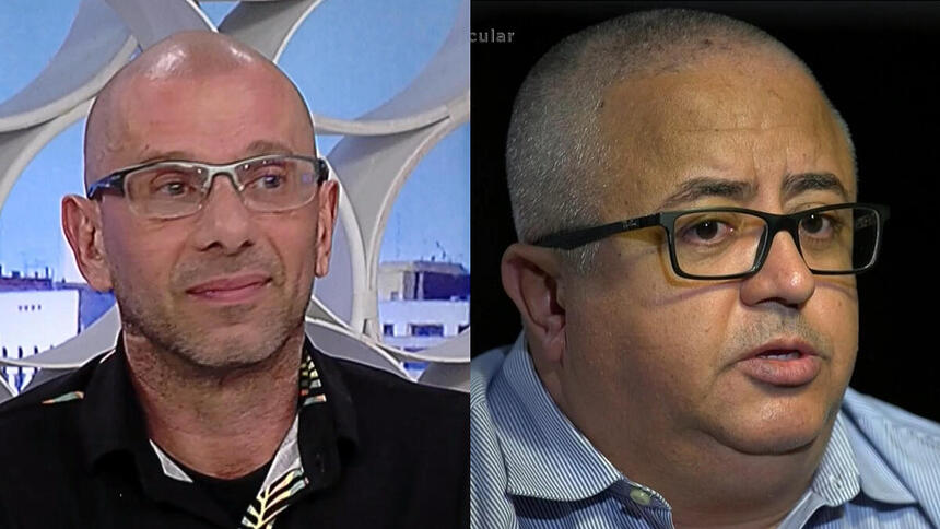 Montagem com Rafael Ilha no A Tarde é Sua e Ricardo Rocha que diz ser filho do Gugu