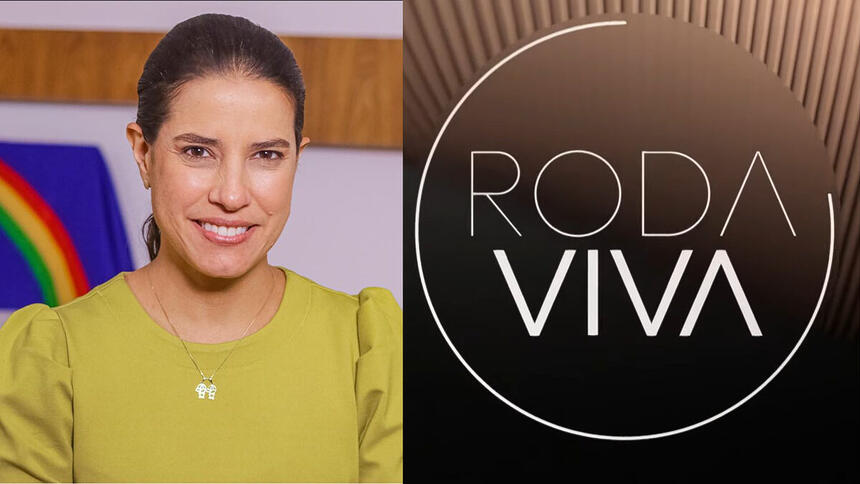 Montagem com Raquel Lyra e logo do Roda Viva na TV Cultura